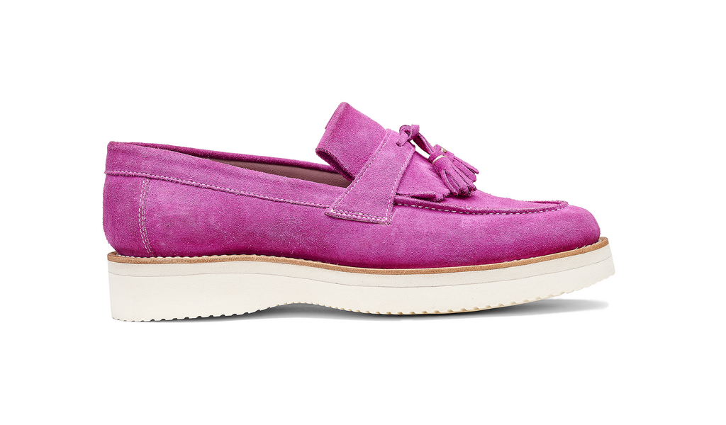Abbie - Fuchsia Suede, view 3