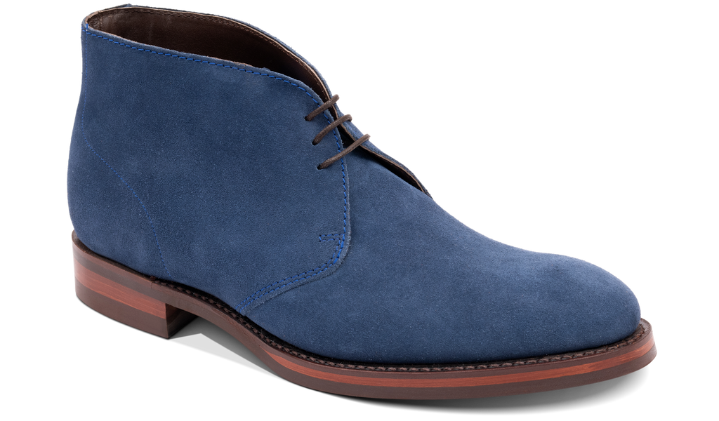 Chukka Boot Blue Suede Barker Shoes UK - Main Image