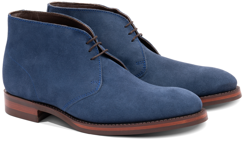 Chukka Boot Blue Suede Barker Shoes UK