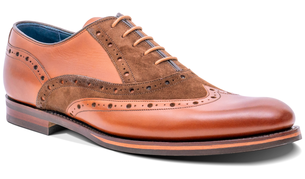 Abingdon Chestnut Calf/Polo Suede Barker Shoes UK