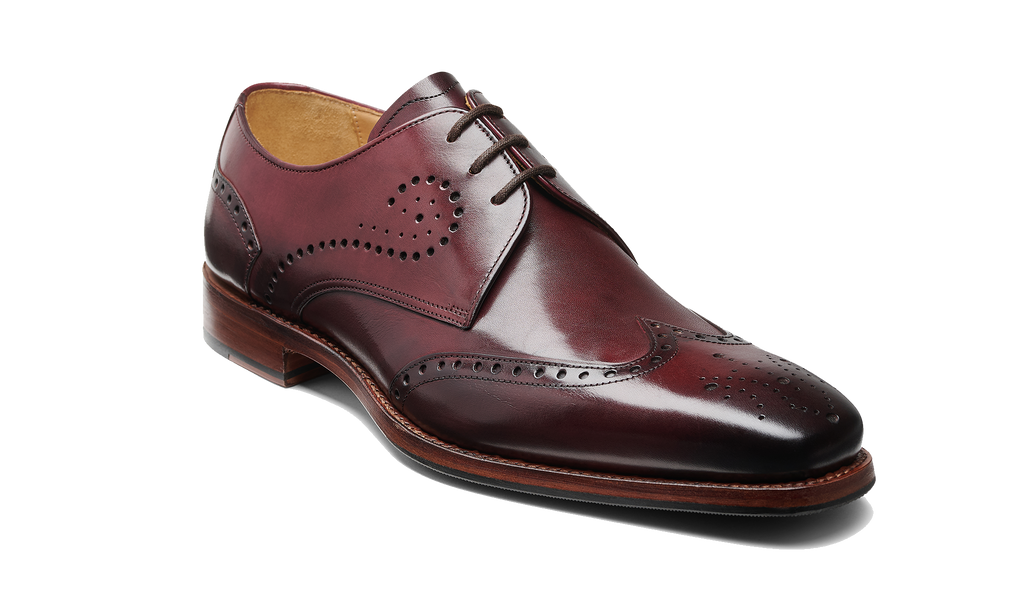 George Burgundy Hand Patina Barker Shoes UK