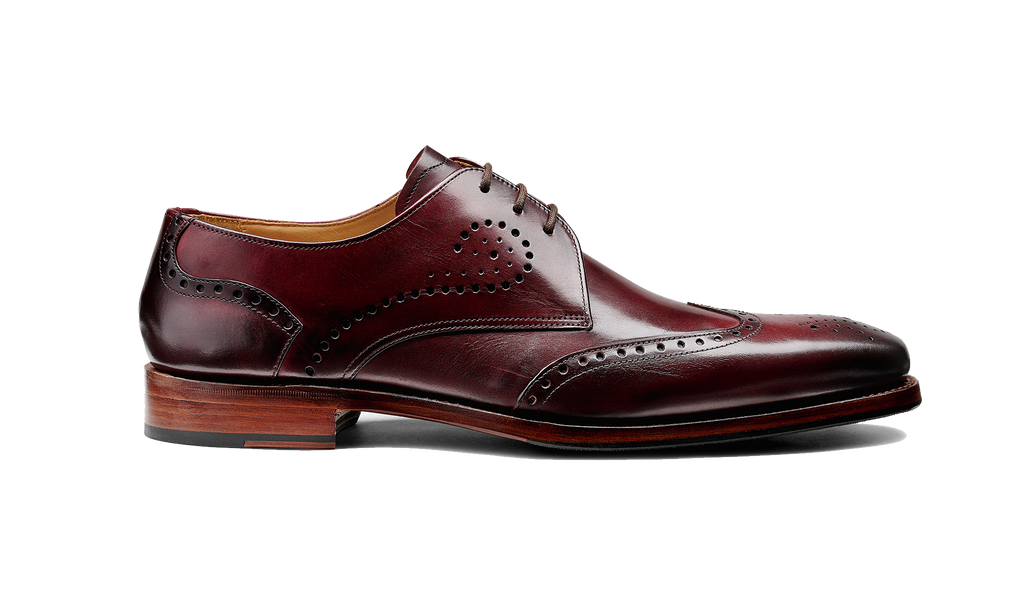 George Burgundy Hand Patina Barker Shoes UK