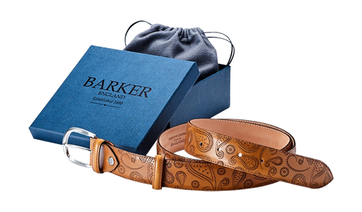 Plain Belt - Cedar Calf / Paisley Laser