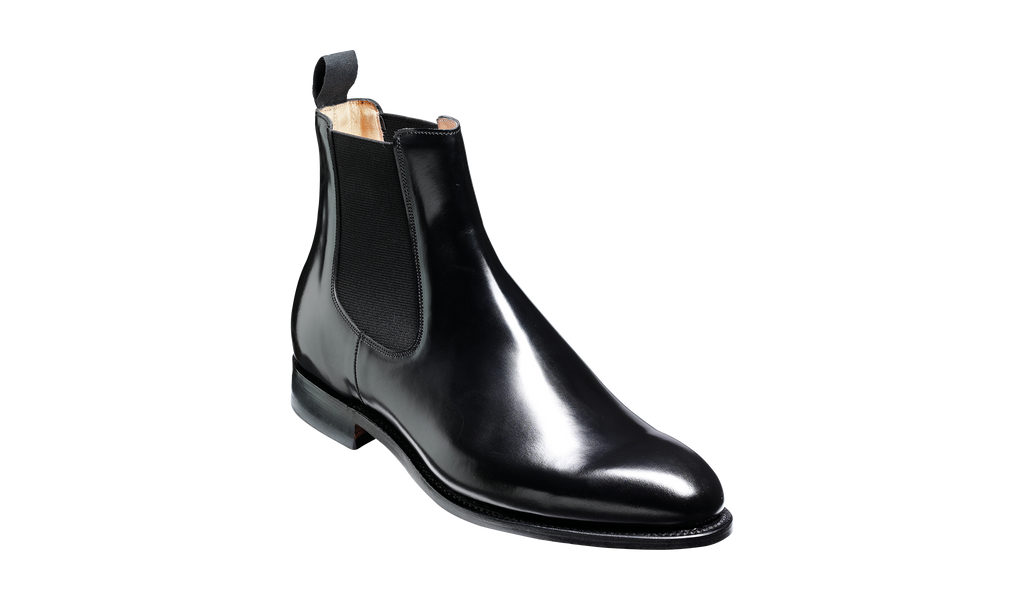 Bedale Black Hi-Shine Chelsea Boot For Men's Barker Shoes UK