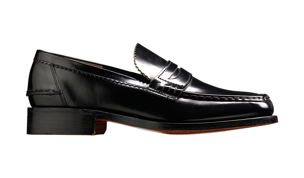 Caruso Burgundy Hi-Shine Loafer Shoes For Mens | Barker Shoes UK