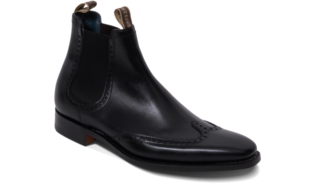 Brogue chelsea boots black sales