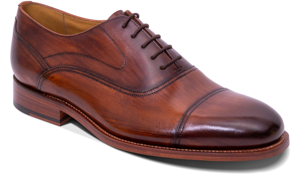 Brown cap toe dress shoes shop