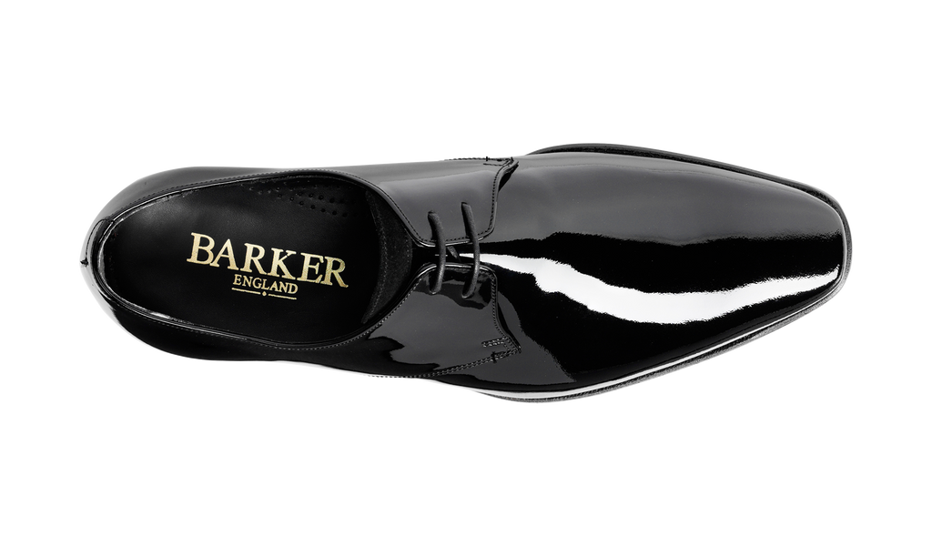 Goldington Black Patent Suede