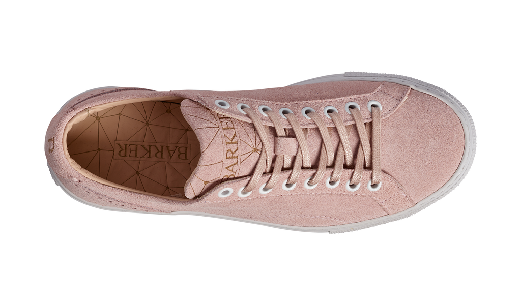 Pink 2024 suede trainers