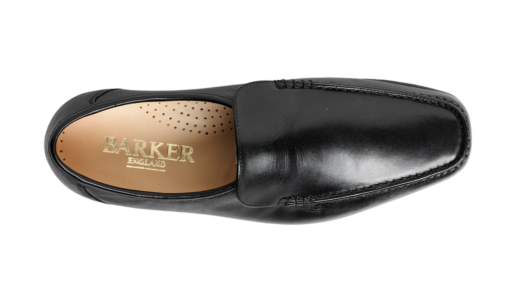 Mens black leather loafers uk top