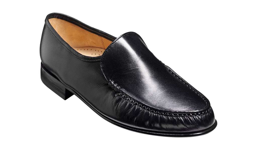 Laurence Black Kid Mens Loafer Barker Shoes UK