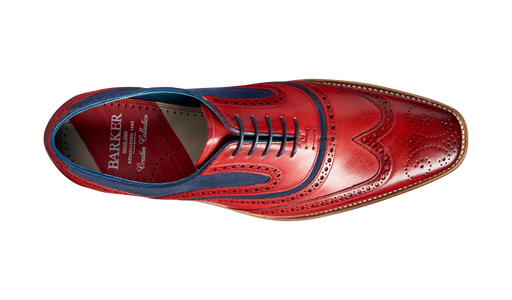 McClean - Red Hand Painted / Navy Suede