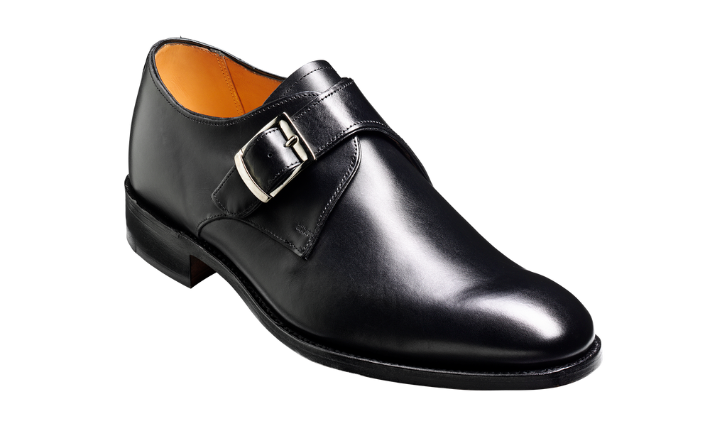Northcote Black Calf Mens Monk Shoes Barker Shoes UK