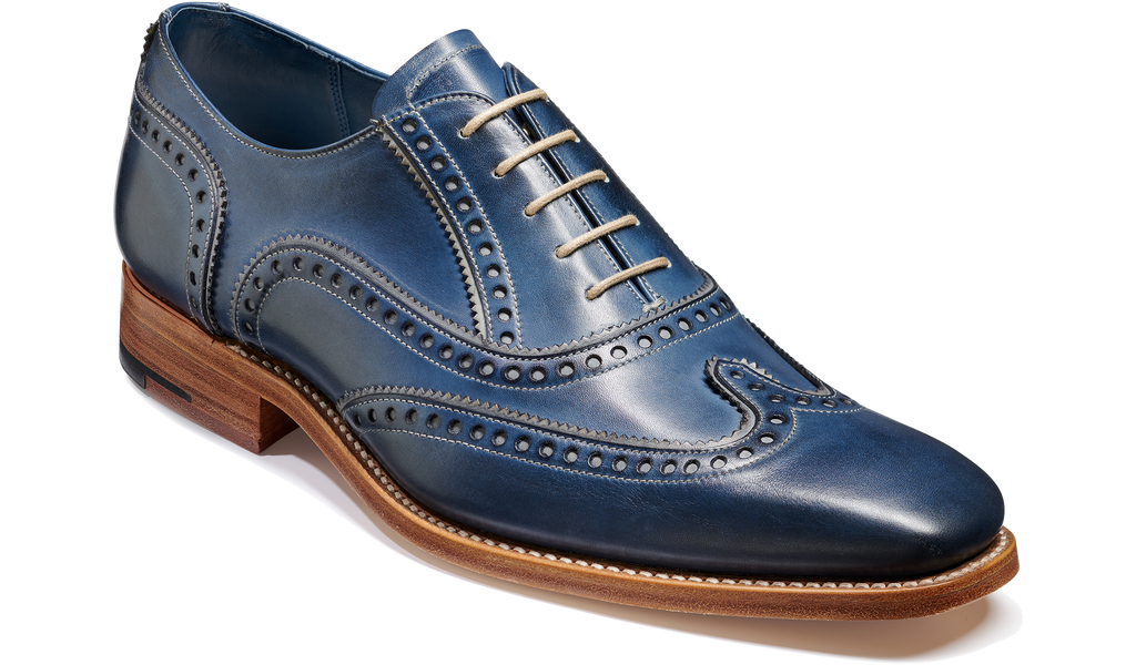 Spencer Navy Grey Hand Painted