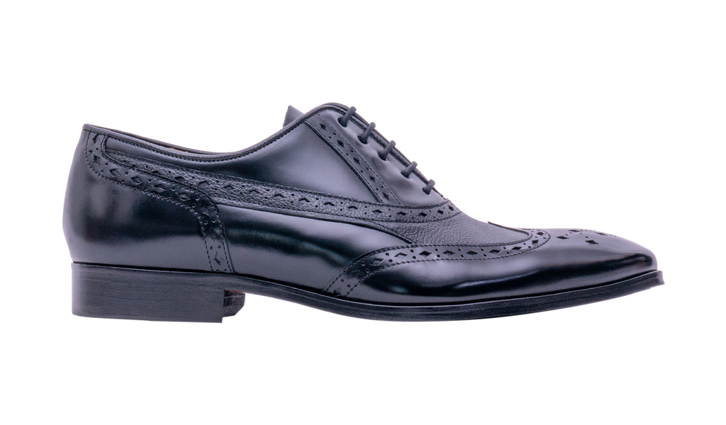 Bampton - Black Hi-Shine/Grain, view 2