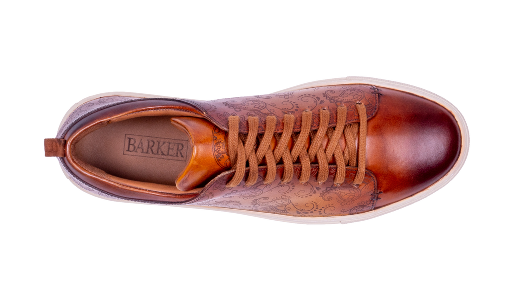 Paisely Cedar Hand Painted Barker Shoes UK