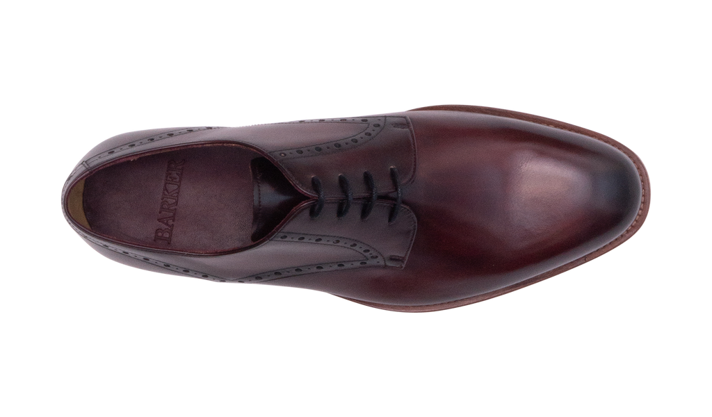 Trent Hand Brushed Burgundy Barker Shoes UK - Main Image