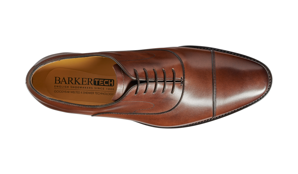 Wright - Walnut Calf Hand-Stitched | Mens Oxford | Barker Shoes UK
