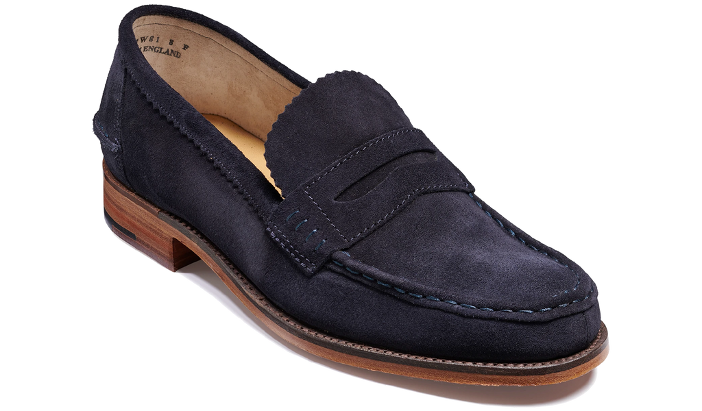 Caruso - Navy Suede | Barker Shoes UK