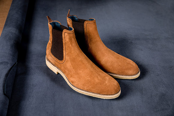 Freddie - Men's Suede Leather Chelsea Boots From Barker