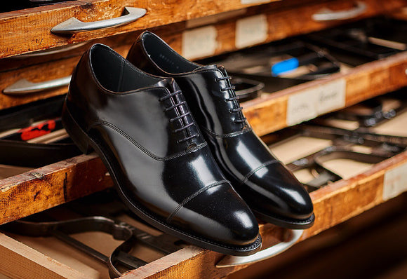 A handmade shoes for men by Barker.