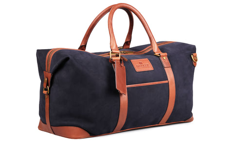 Carlisle Holdall - Navy Nubuck Brn Waxy Vintage