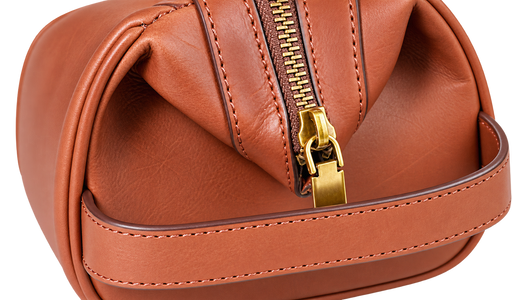 Flint Wash Bag - Brown Oiled Pull-Up