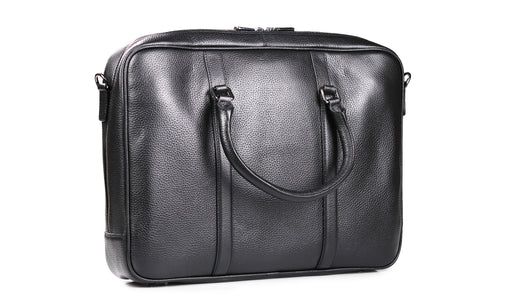 Monmouth Large Briefcase - Black Coach Pebble Print