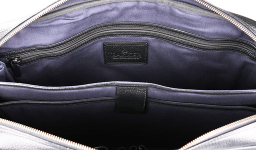 Monmouth Large Briefcase - Black Coach Pebble Print