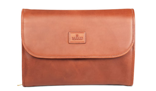 Selkirk – Hanging Wash Bag Brown Oiled Pull-Up
