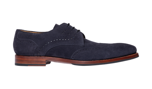 George Dark Blue Suede Barker Shoes UK