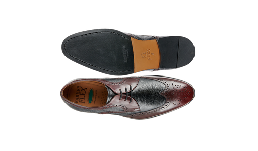 Salcombe – Burgundy Hi-Shine / Black Deer Skin