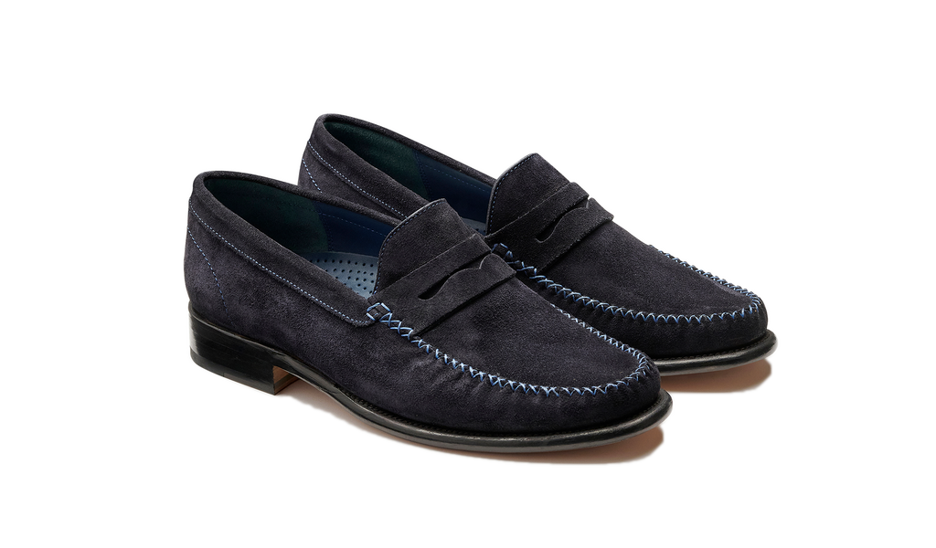 William - Dark Navy Suede
