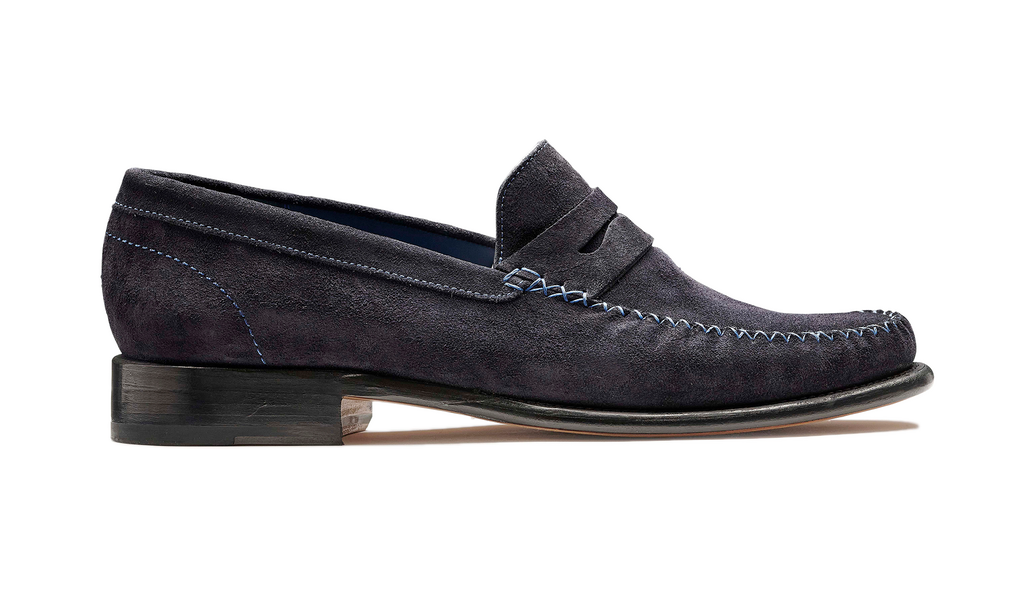 William - Dark Navy Suede