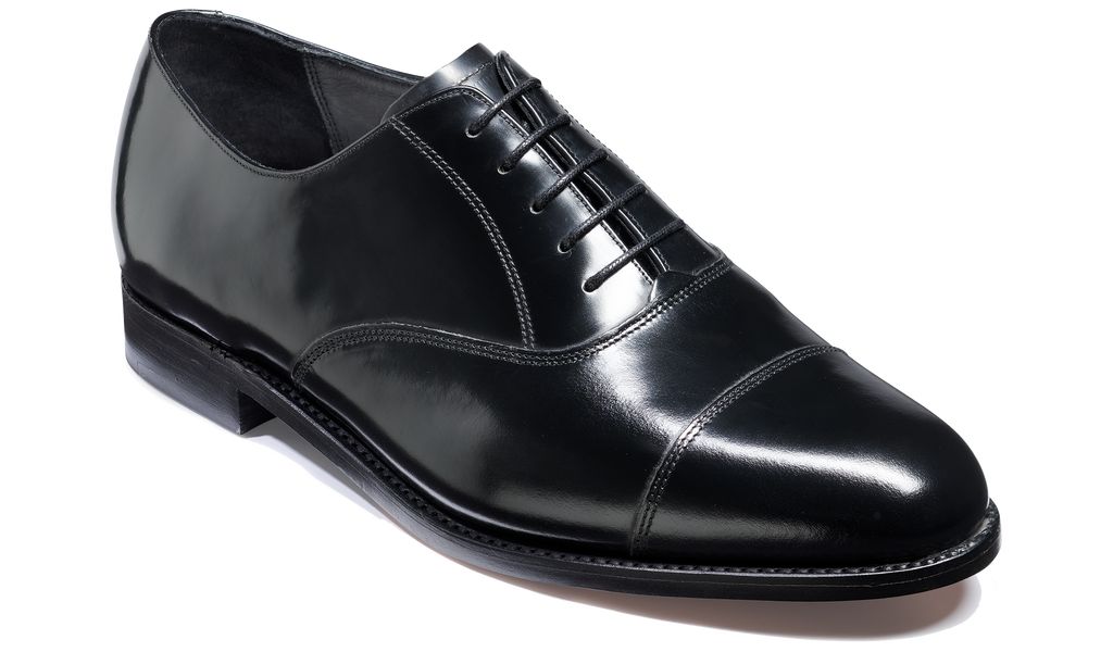 Cornhill Black Hi-Shine Leather Shoes For Men's | Barker Shoes UK