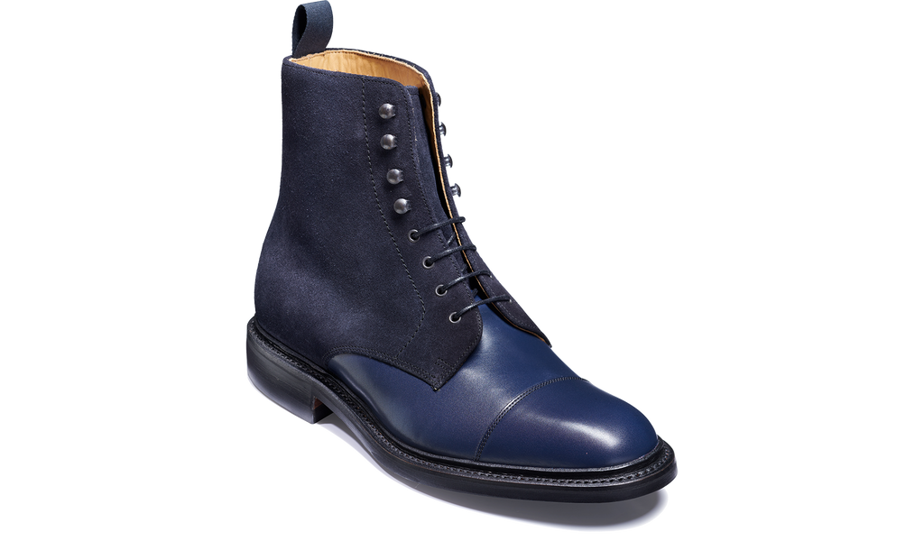 Lambourn - Navy Calf Suede | Barker Shoes UK