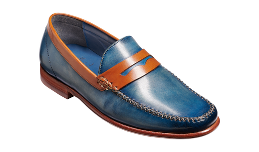 William - Blue Wash / Rosewood Collar / Brown Saddle