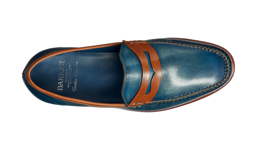 William - Blue Wash / Rosewood Collar / Brown Saddle