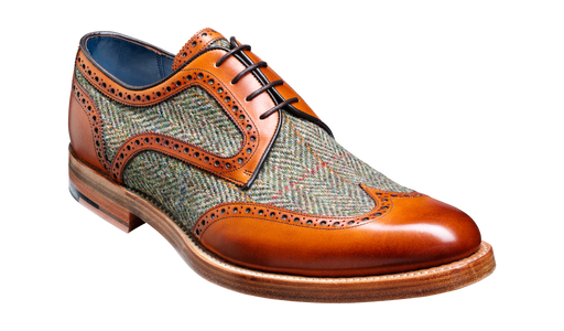 Dowd - Cedar Calf / Green Harris Tweed