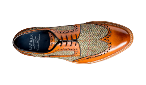 Dowd - Cedar Calf / Green Harris Tweed