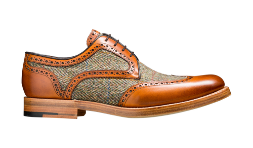 Dowd - Cedar Calf / Green Harris Tweed