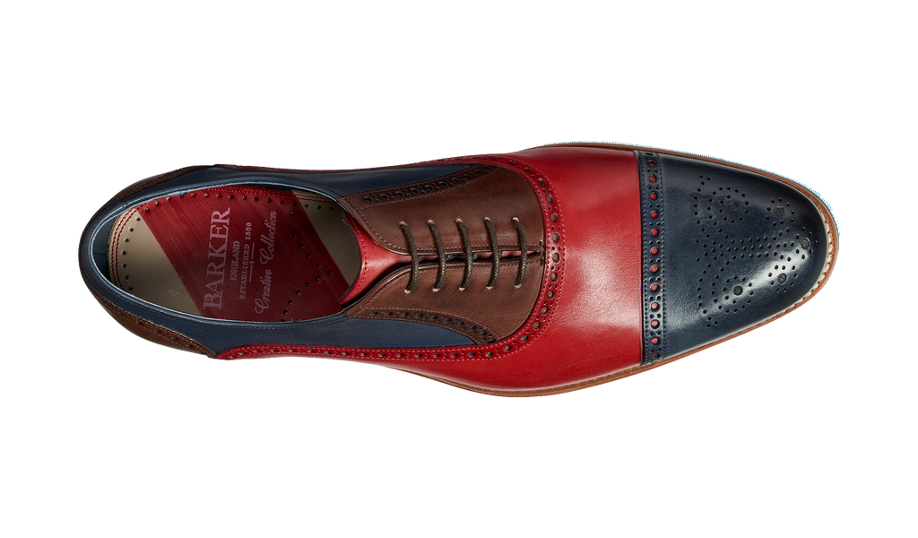Jax - Red / Navy / Ebony Hand Painted
