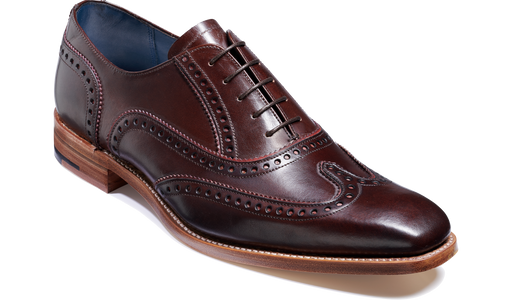 Spencer - Walnut / Burgundy Hand Painted (Sample)