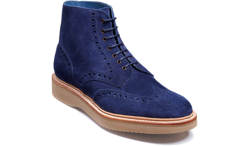 Terry Navy Suede Barker Shoes UK