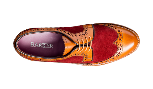 Abbey - Cedar Calf / Burgundy Suede