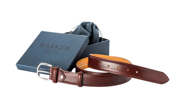 Plain Belt Cherry Grain Barker Shoes UK