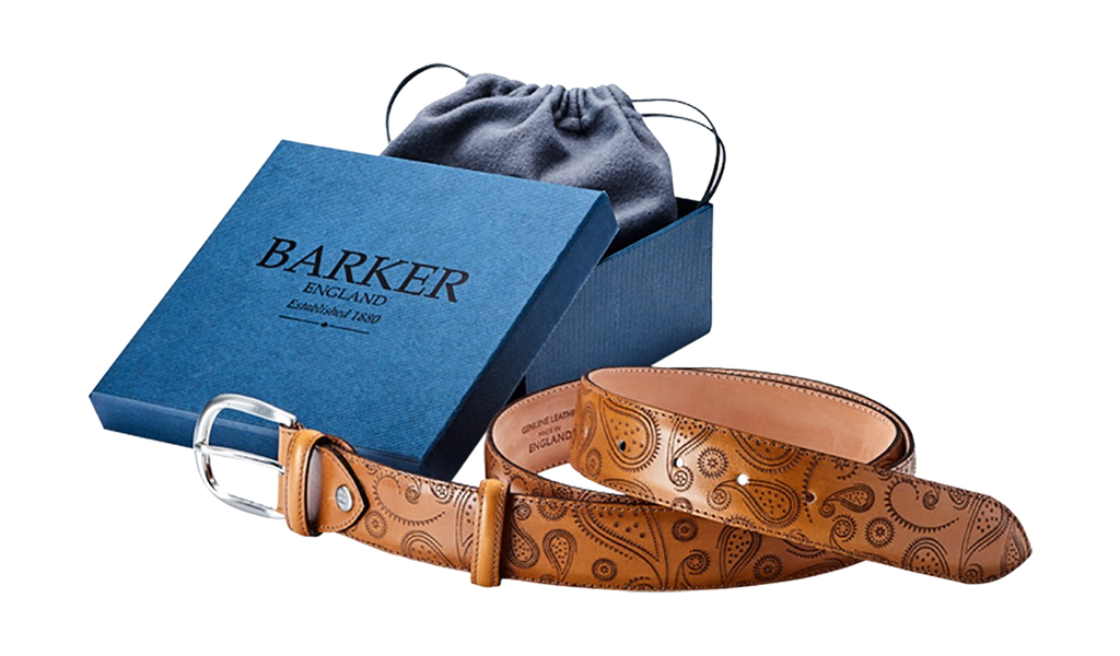 Plain Belt - Cedar Calf / Paisley Laser