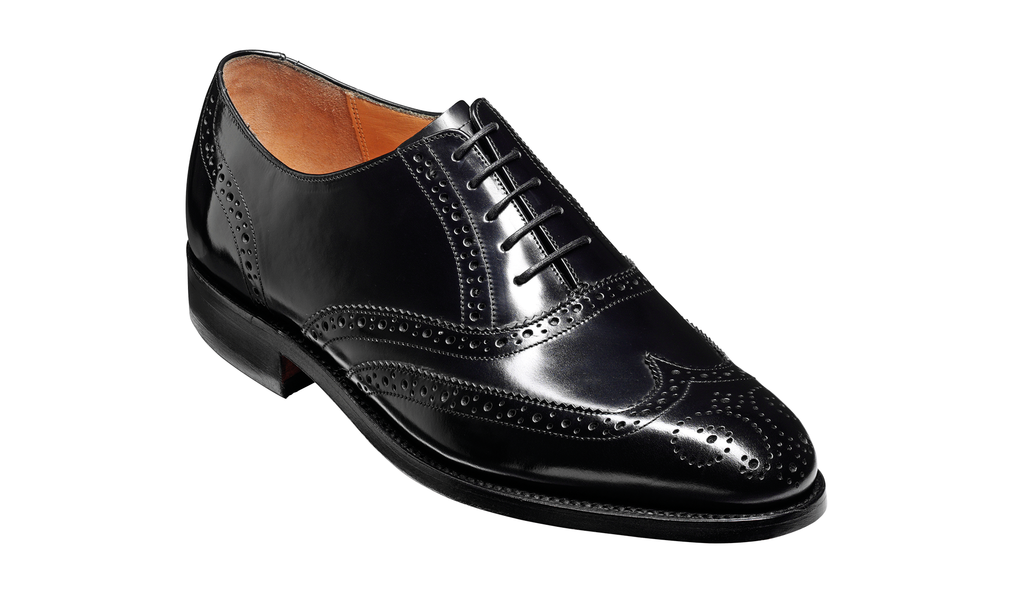 Albert Black Hi-Shine Barker Shoes UK