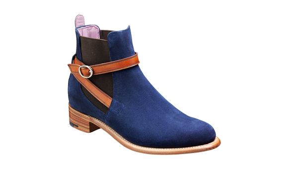 Alexandra - Navy Suede / Cedar Strap