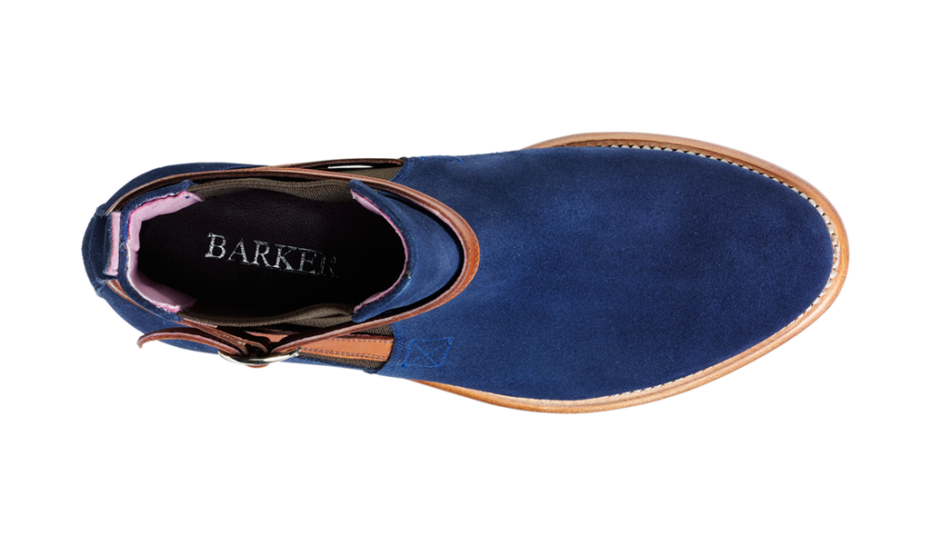 Alexandra - Navy Suede / Cedar Strap